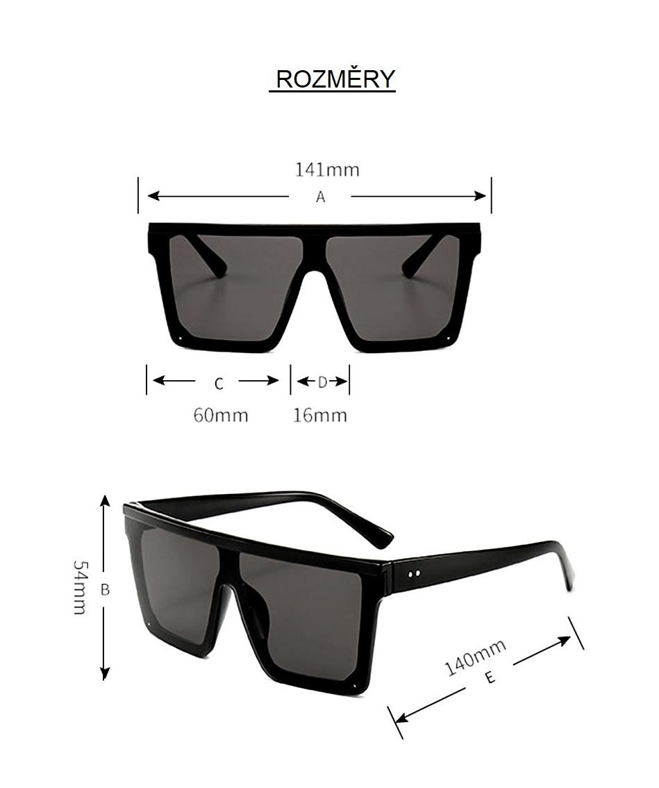 Designové sluneční brýle TGS-class bílé hranaté